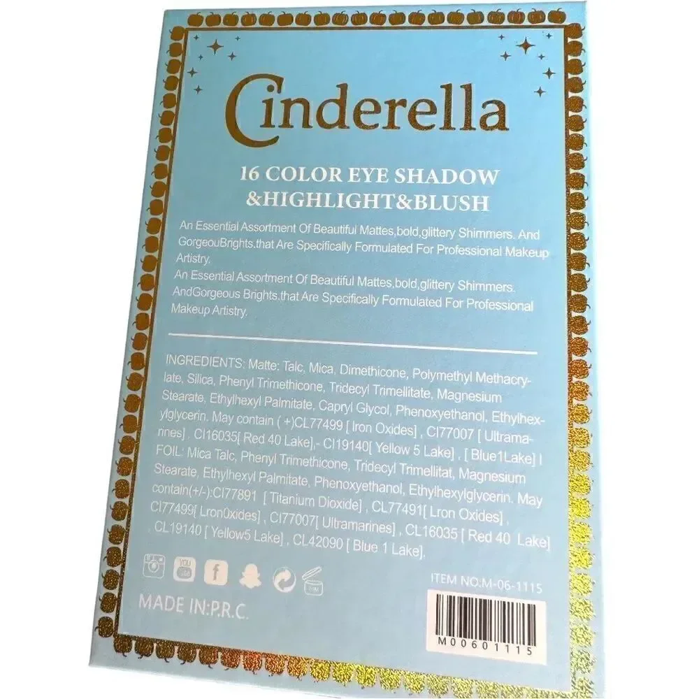 NWT MAKEUP PALLETS Cinderella set Ultramo/love Woman Luxe Beauty 16 pigm…